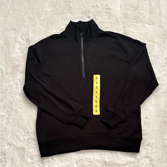 Three Dots Ladies' Quarter Zip Pullover, Black S - Picture 8 of 10